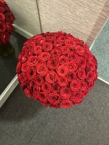 85 Luxury Red Naomi Roses in Vase