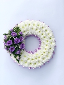 Light Purple & White Ring Wreath